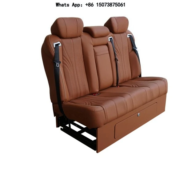 LUXURY LEATHER CAR ONE PIECE SOFA SEAT WITH STORAGE DRAWER for BENZ-E VITO