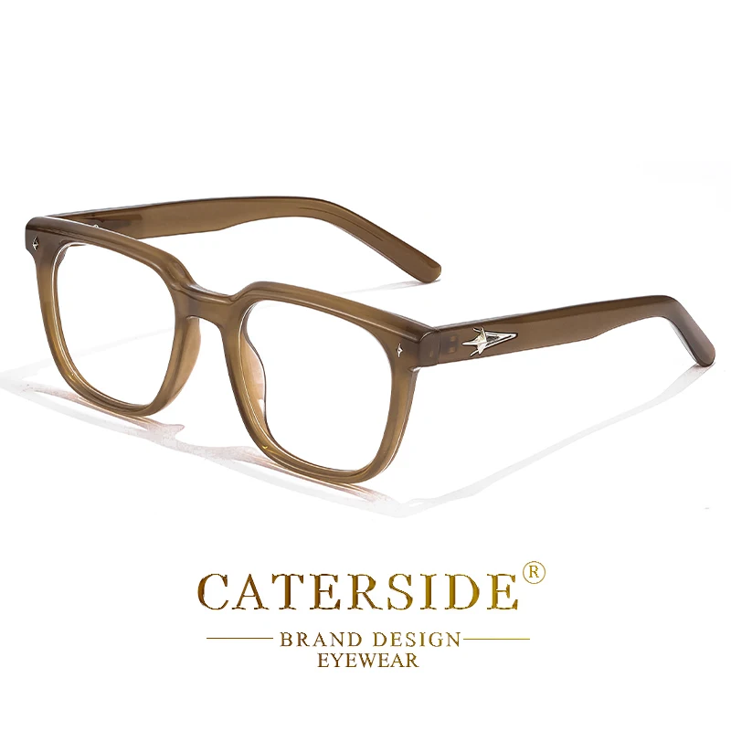 CATERSIDE Anti-Blaulicht-Brille für Herren, Markendesign, TR90, quadratische Rahmen, Brillen für Damen, Business, minimalistische Mode, transparente Gläser – Detail 16