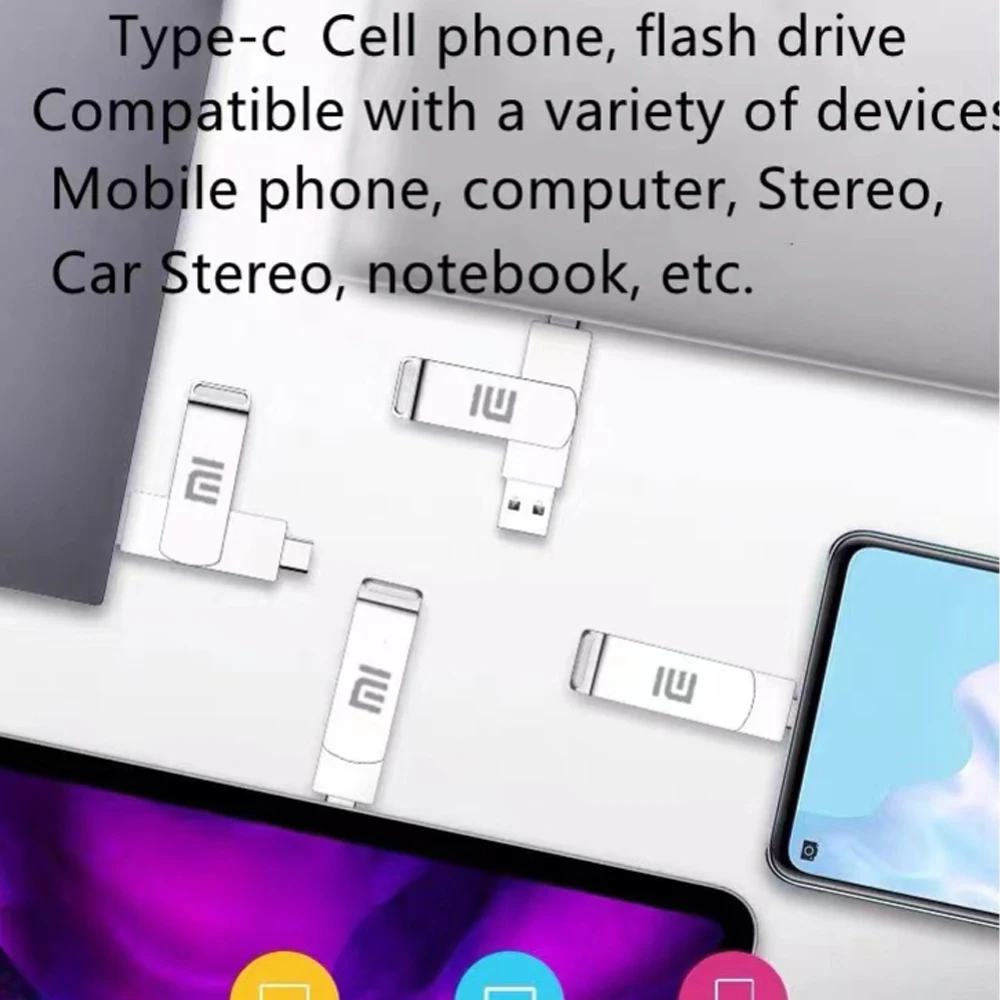 Xiaomi-Pen Drive de Metal Original, memoria USB 3,0 de 2TB, almacenamiento de transferencia de alta velocidad, gran capacidad, resistente al agua, disco U