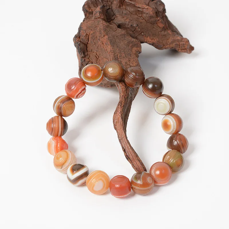Natural Alashan Agate , Gobi Stone Threaded Bracelet