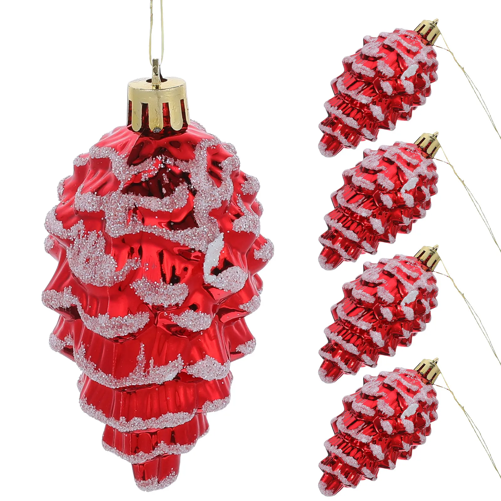 5 Pcs Christmas Ball Tree Ornaments Hanging Pine Cone Fall Decorations Pinecone Balls Cones Pendant