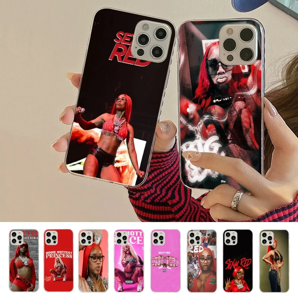 

Singer S-Sexyy R-Red Phone Case For iPhone 16 15 14 13 12 Mini 11 Pro XS Max X XR SE 6 7 8 Plus Soft Silicone Cover