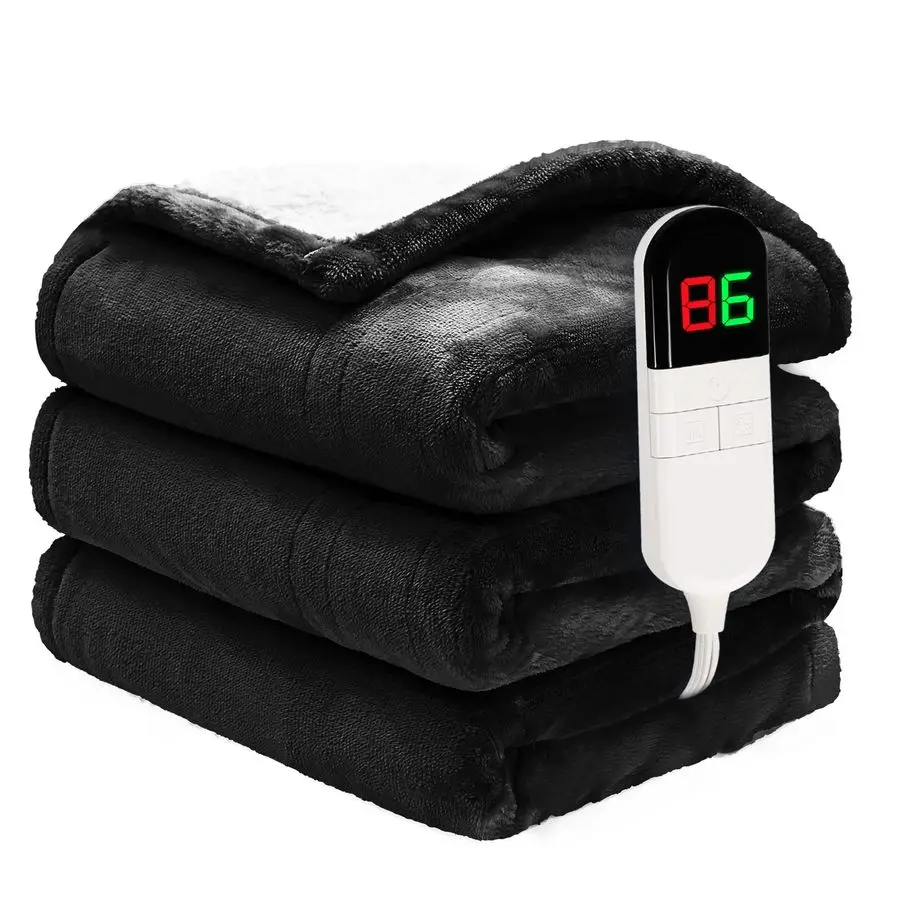 

Throw Blanket 5060 Premium Cosy Soft Electric Blanket with 6 Heating Levels,Fast Heating Flannel Sherpa Blanket for Bed amp Couc