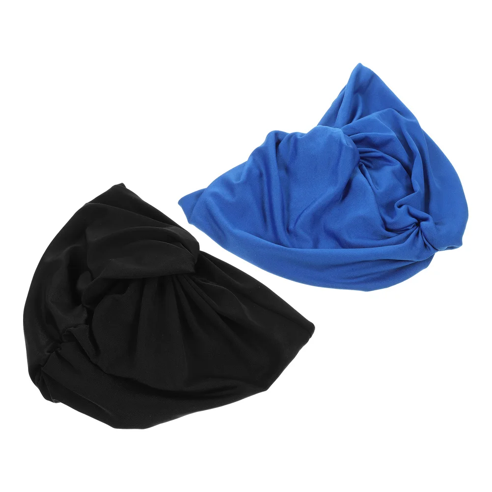 

2 Pcs Beach Hat Swim Cap Large for Women Swimmers Fashion Swimming Adult Nylon Caps Women's