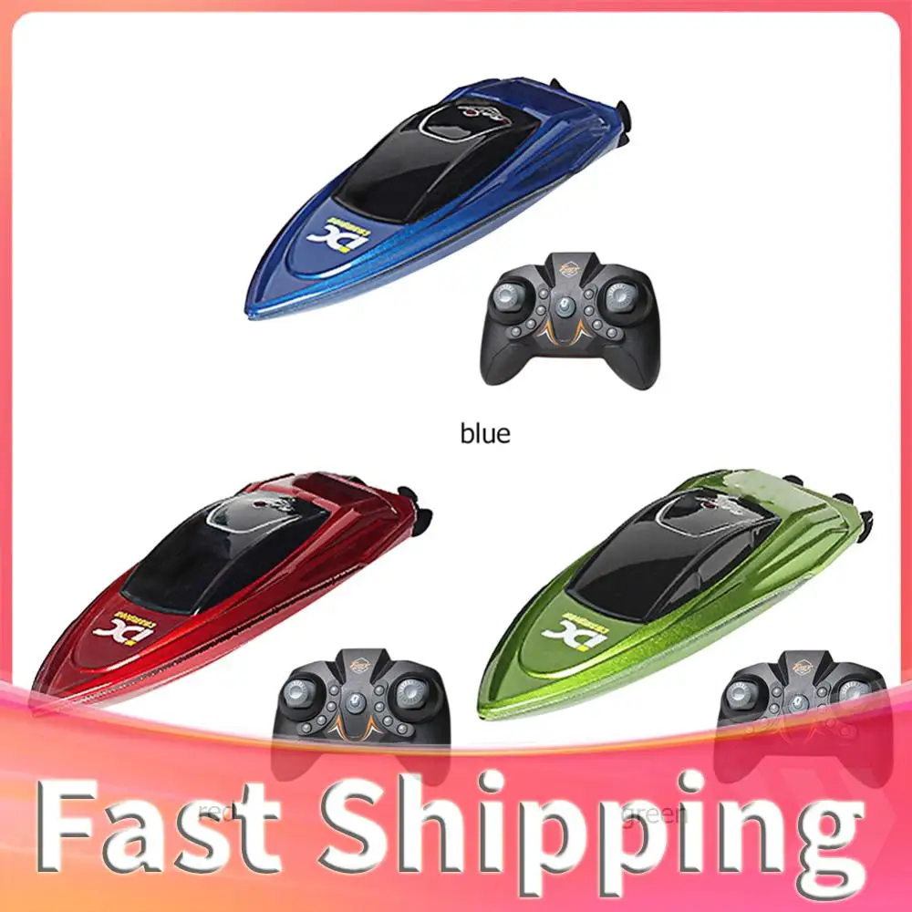 Waterproof 2.4GHz RC Boat Remote Control Ship with LED Lights for Children Adults Holiday Birthday Party Gifts