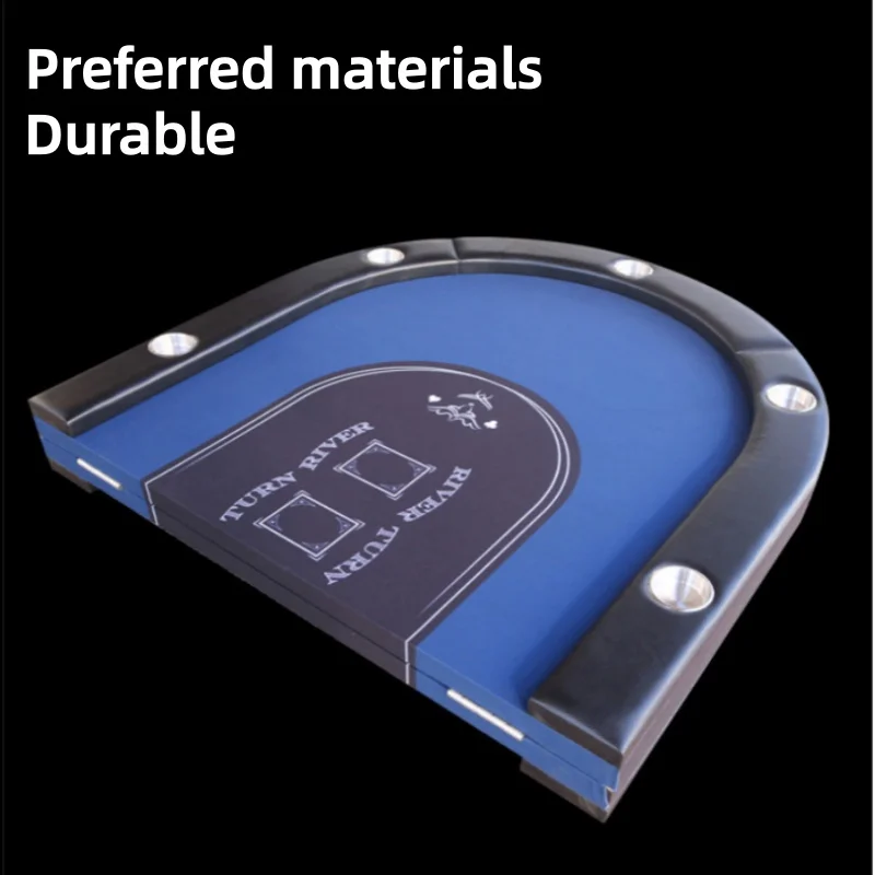 

10 Player Foldable Poker Table for Texas Holdem with Padded Rails and Cup Holders Poker Table for Chess and Card Entertainment