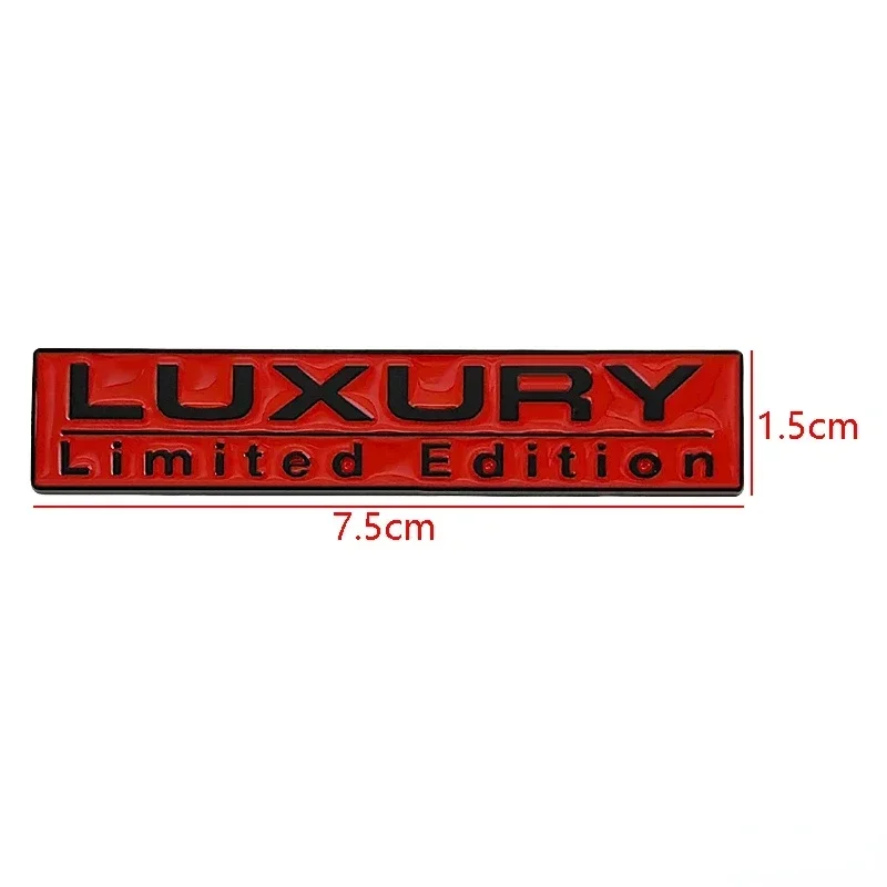 Car Rear Trunk Badge Side Emblem for LUXURY Limited Edition Sticker Auto Whole Body Decal Exterior Accessories