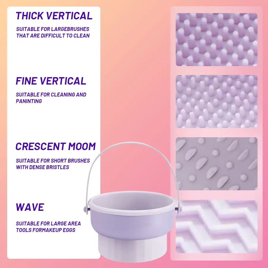 Tapis de nettoyage de brosse de maquillage en Silicone 3 en 1, support de séchage, outil d'organisation de nettoyage de brosse cosmétique avec Base à ventouse