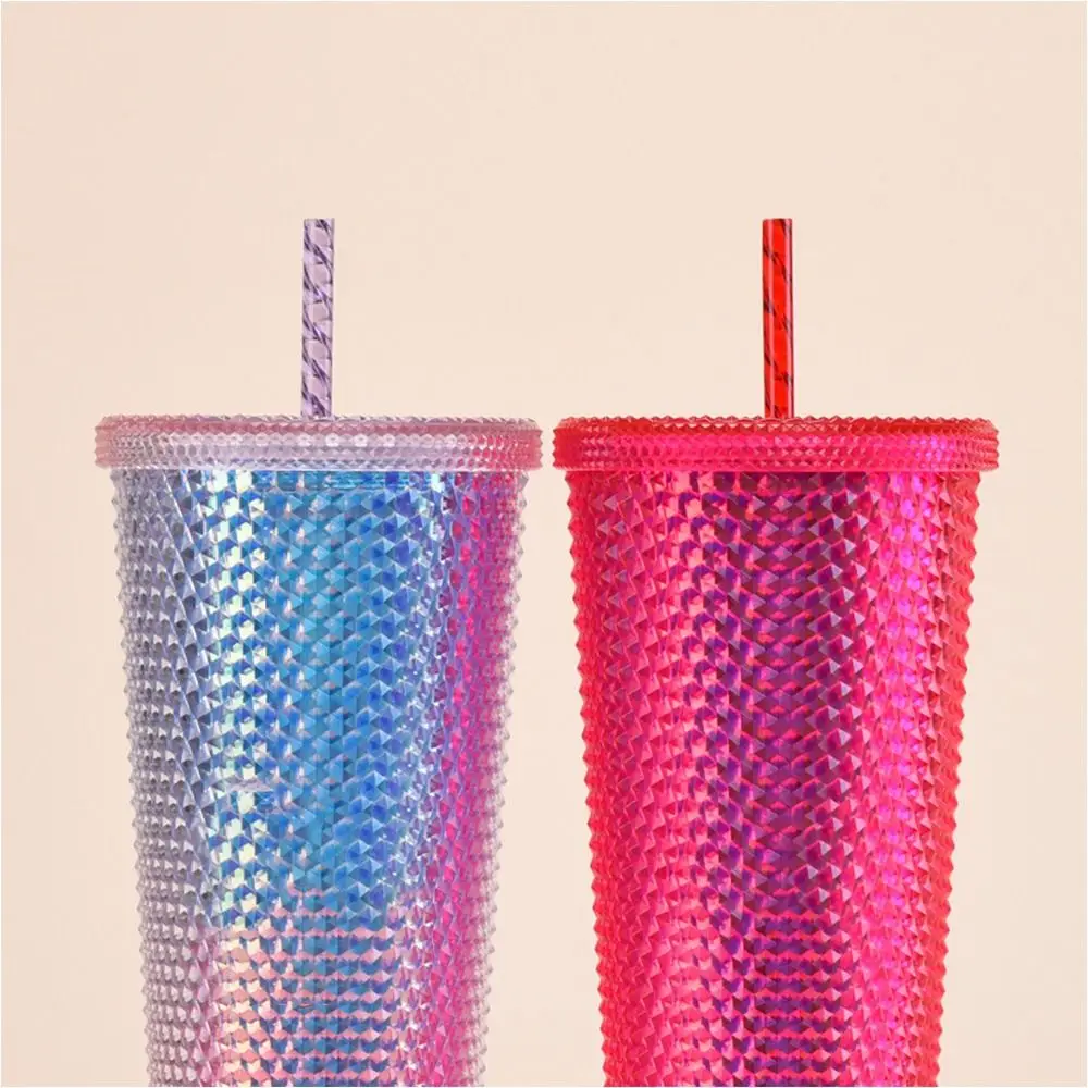 Reusable With Clasps ECOZEN Straws Multi-color Recycling Plastic Drinking Straws With Clasps Party Supplies Large Diameter Straw