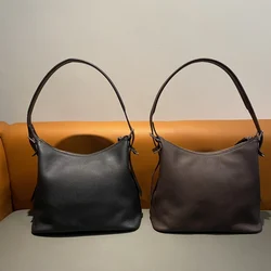 2024 New Genuine Leather Shoulder Bag Women's Handbag Pebbled Cowhide Underarm Bag