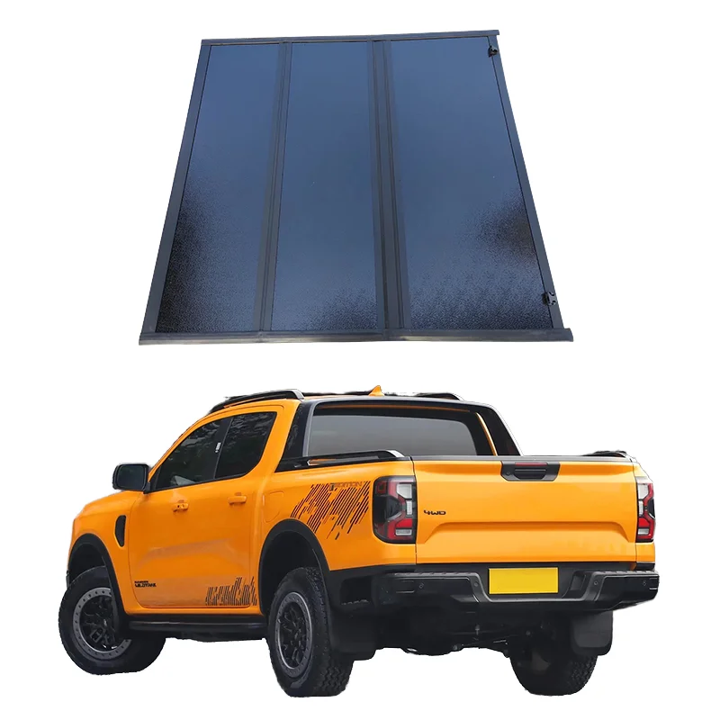 Wholesale 4X4 Pick Up Truck Bed Cover Hard Tri-Fold Embedded Aluminum Tonneau Cover For Chevrolet Silverado 6ft