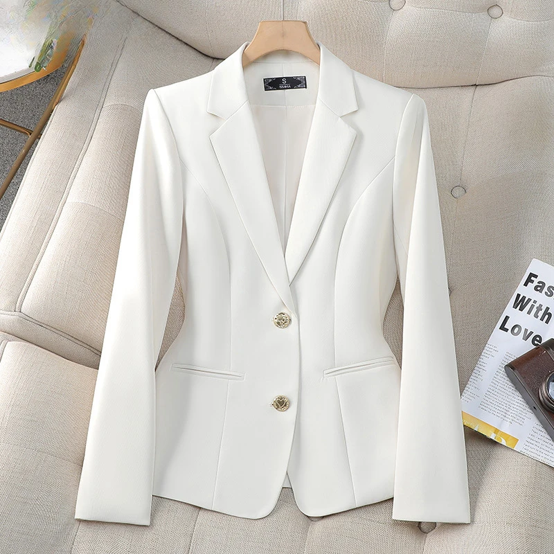 

Новый женский блейзер 2026 года: приталенный пиджак с длинным рукавом для офиса, деловой элегантный костюм, профессиональная рабочая одежда