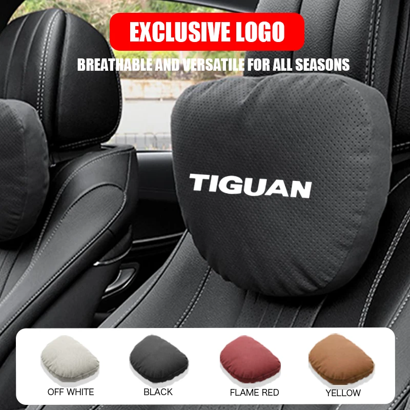 

For VW Tiguan R Line Logo Key Case Mk2 Black Styling Interior Accessories Headrest Neck Support Car Neck Pillow Waist pillow