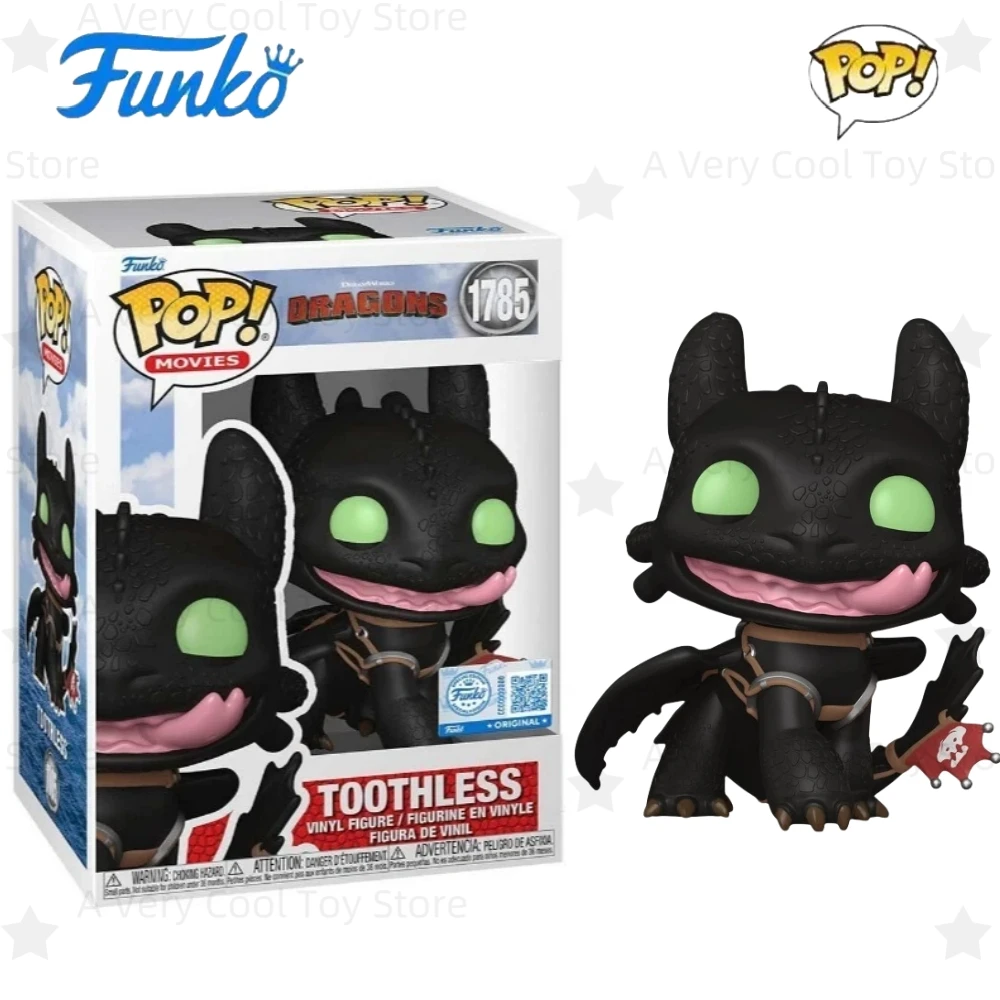 Funko Pop cómo entrenar a tu dragón figura de Anime sin dientes 1785, figura de vinilo, decoración coleccionable, modelo de edición limitada, juguete para regalo