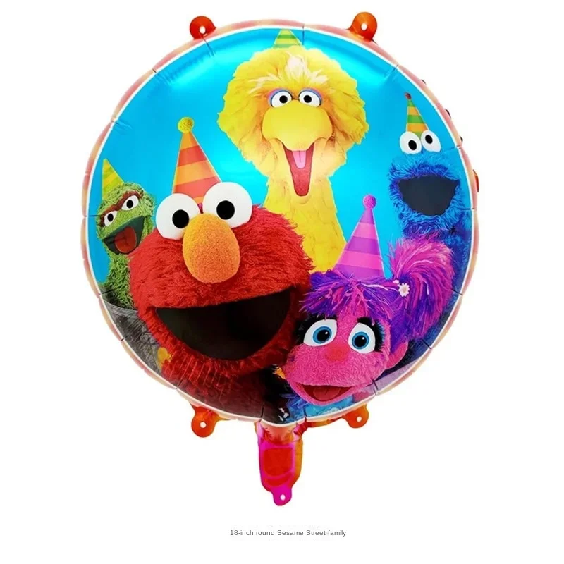 Disney 2024 New Cartoon Anime Sesame Street Family Amo Children\'s Baby Birthday Party Decoration Aluminum Film Balloon