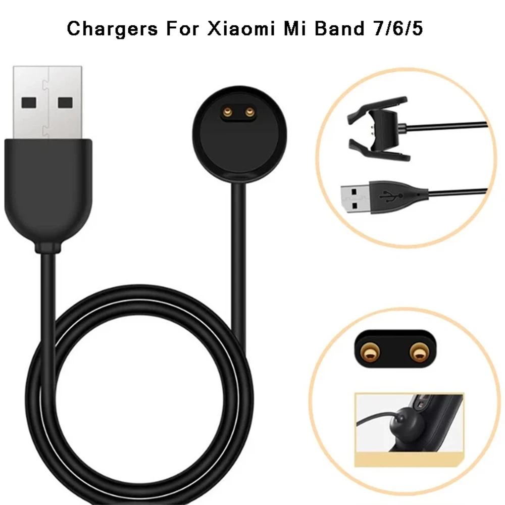 USB Magnetic Charger for Xiaomi Mi Band 8 7 6 5 4 3 2 Replacement Wrist Watch Charging Cable Smartwatch Charging Wire Equipment