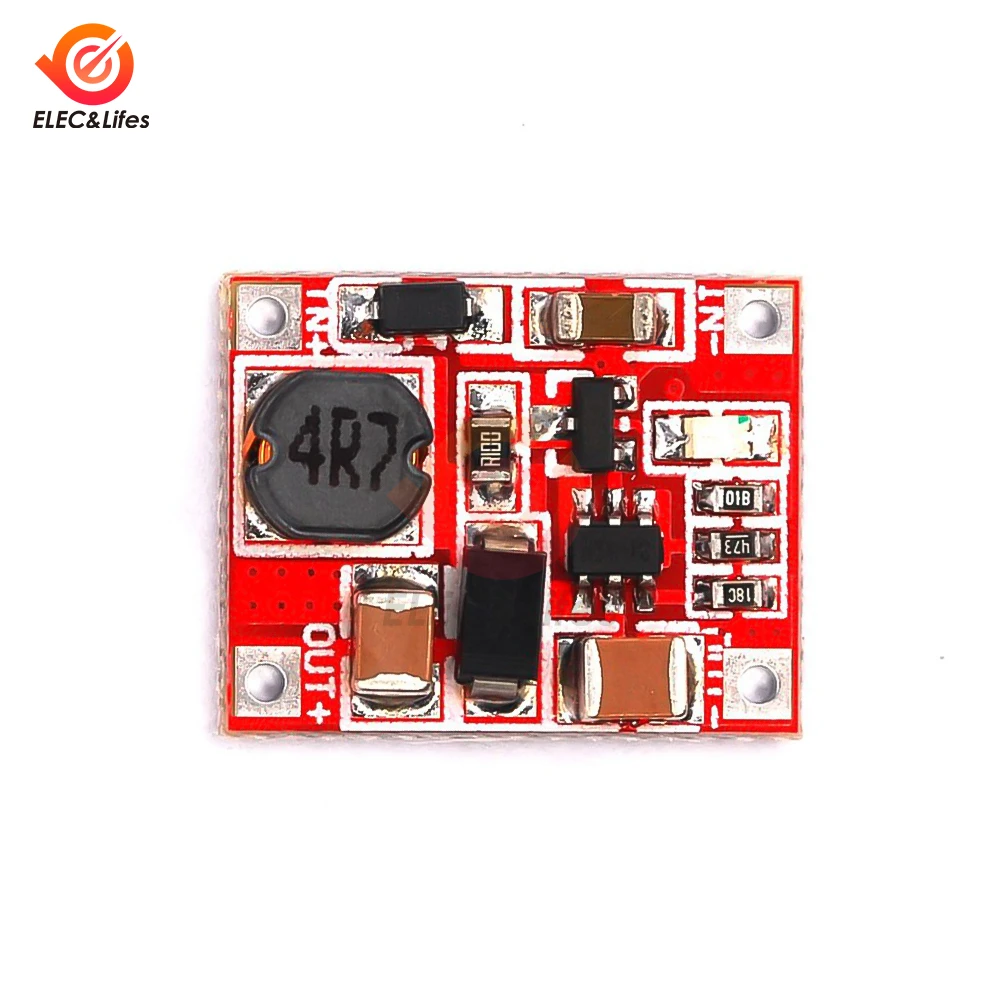 5 uds DC-DC 3V a 5V 1A módulo de fuente de alimentación de refuerzo convertidor placa de circuito de aumento más alta eficiencia 96% Ultra pequeño