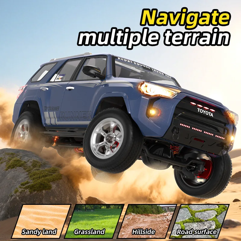 Simulação Toyota SUV Brinquedos elétricos infantis Modelo de carro em escala completa Carro de controle remoto RC