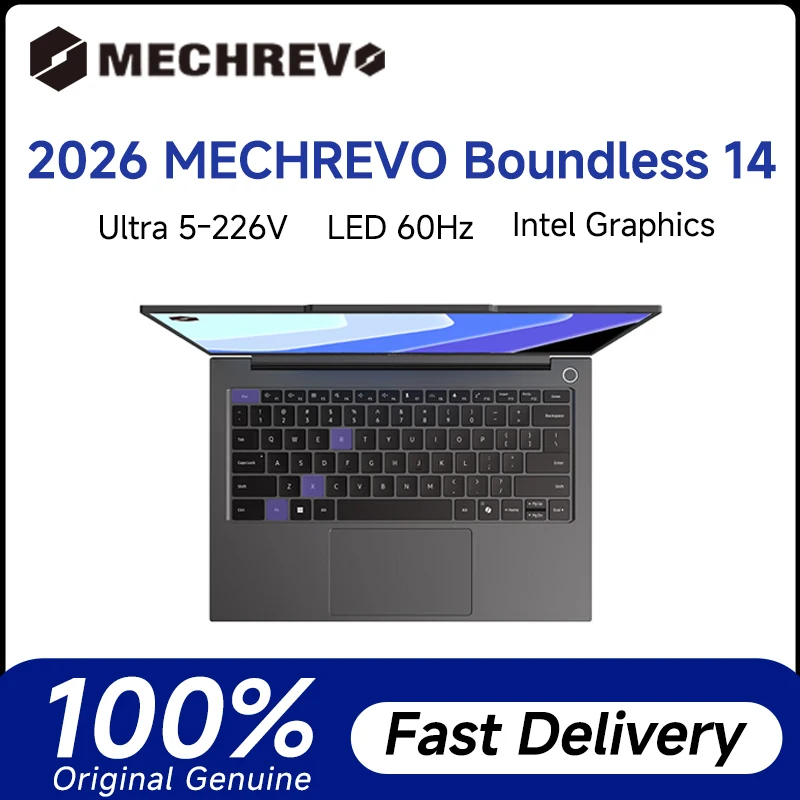 2026 MECHREVO Boundless 14 Laptop 14 Inch 60Hz LED Screen Notebook Intel Ultra 5-226V 16GB 512GB Intel Graphics Netbook Computer