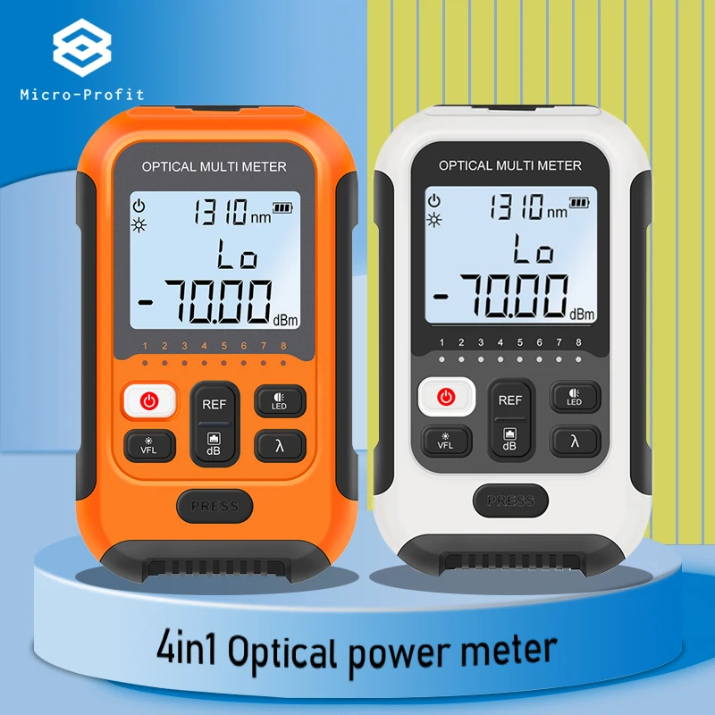 

4in1 Optical Power Meter Fiber Opm -70~+10dBm Visual Fault Locator Vfl 10-50mw Fiber Network Cable Tester Tool FTTH Freeshipping