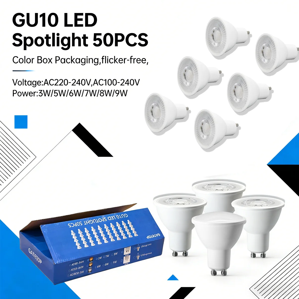 50Pack GU10 Led Bul…