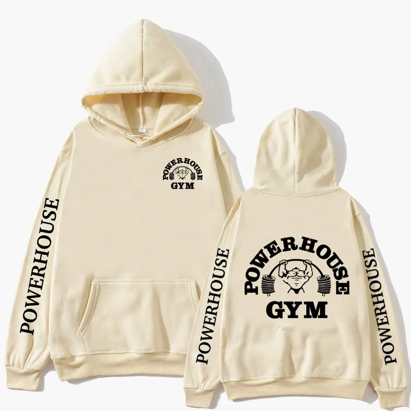 Powerhouse Gym Logo Hoodie Harajuku Mannen Vrouwen Geek Fitness Hoodies Oversized Lange Mouwen Esthetische Sweatshirt Sport Streetwear