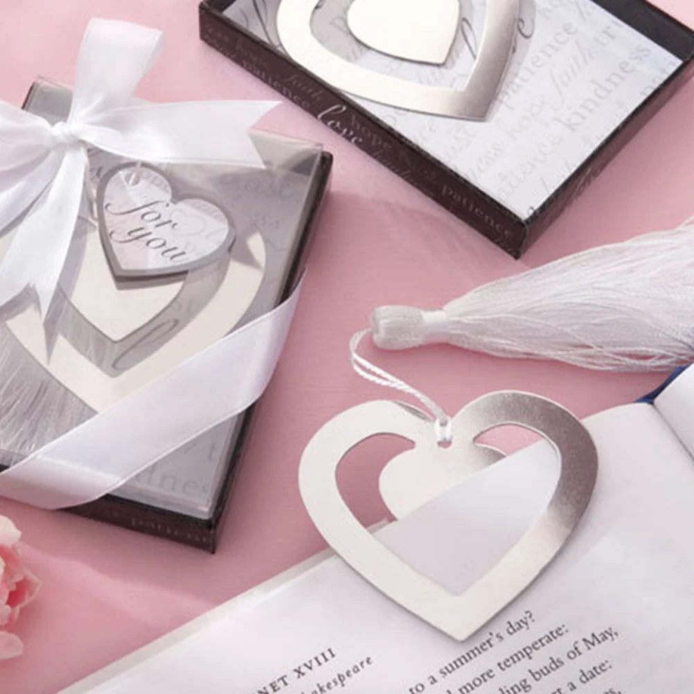 

10 Pcs Hollow Out Metal Bookmarks White Tassel Quality Material Creative Book Clip Stationery Gifts Jewelry Making Craft