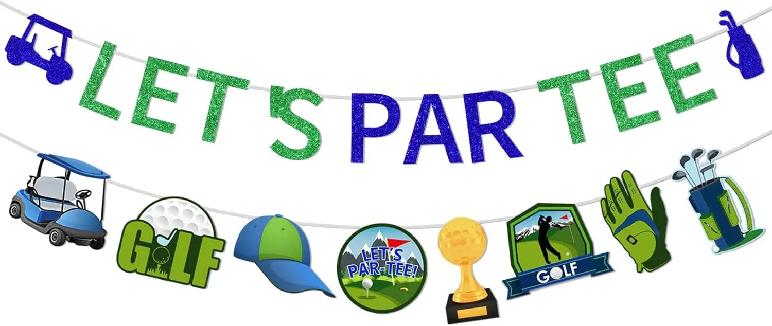 

Golf Themed Party Decorations Let’s Partee Golf Banner Golf Birthday Garland Sign Birthday Decorations Party Supplies