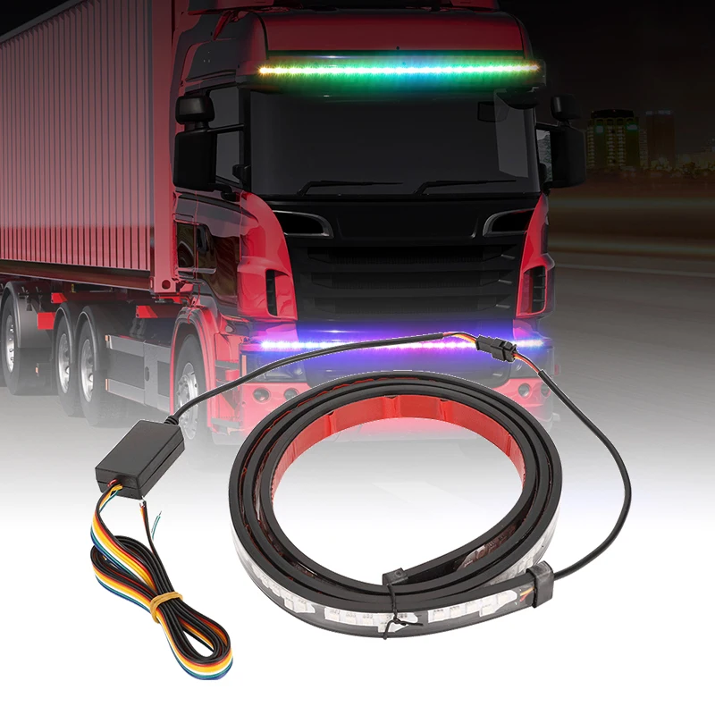 

Ruitaisen Led Car Truck Symphony Streamer Light Auto Modified Front Headlight Upgrade Decorative Light Daytime Running Lights