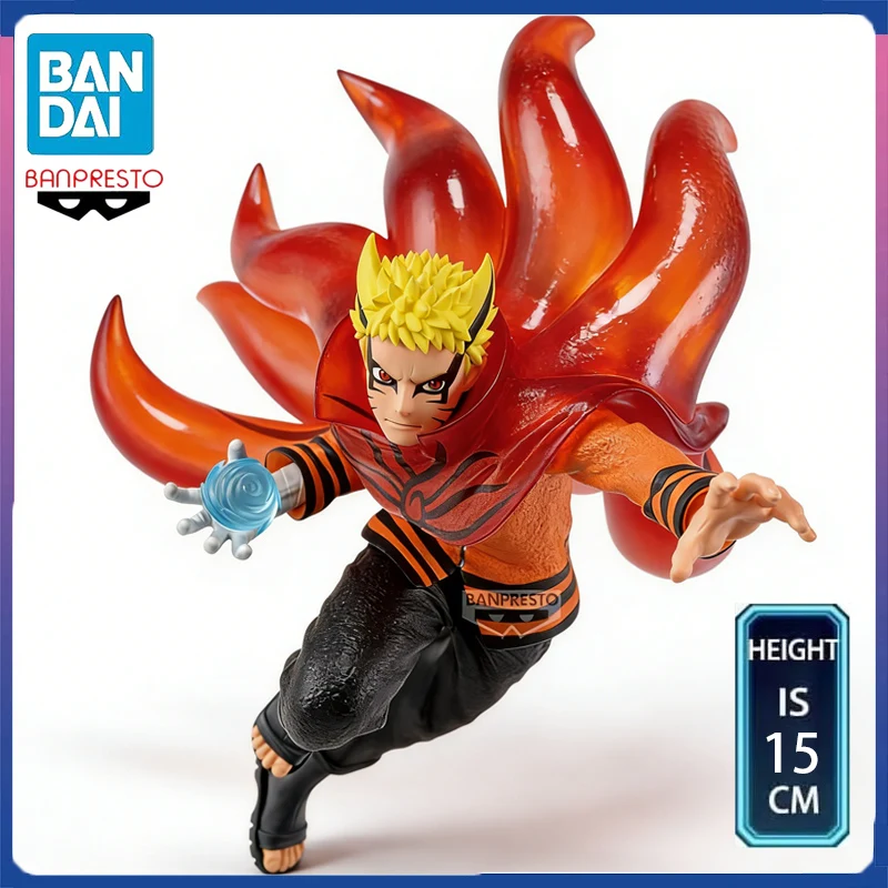 BANPRESTO BORUTO:NARUTO NEXT GENERATIONS VIBRATION STARS UZUMAKI NARUTO Ⅲ PVC 15CM Figuras de Ação de Anime