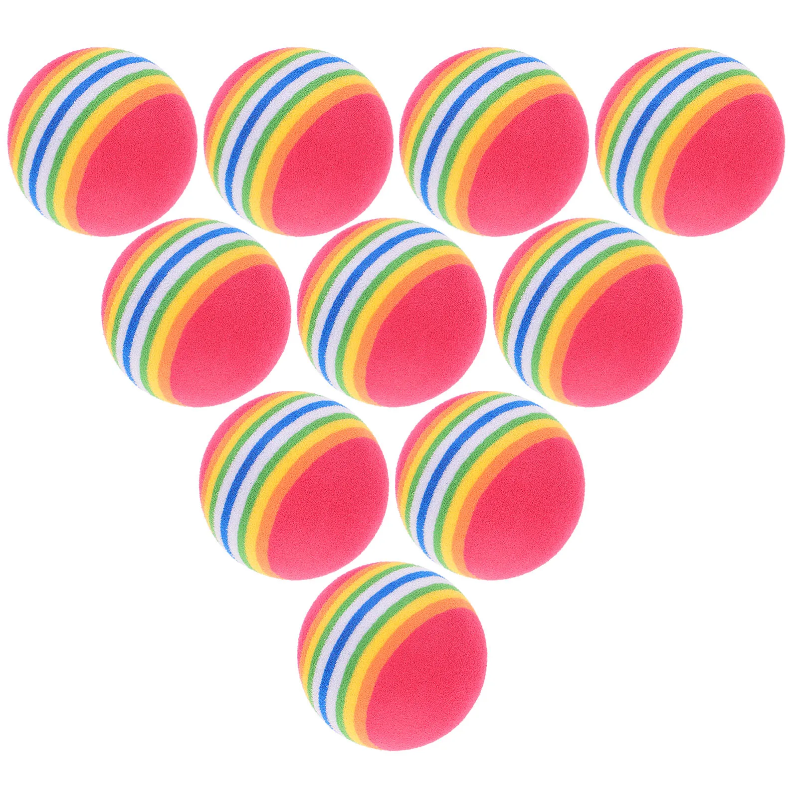 

10 Pcs Floating Rainbow Balls Lightweight Cat Toys Kittens Dogs EVA Foam Chew Interactive Pet Toys High Visibility Outdoor Fun