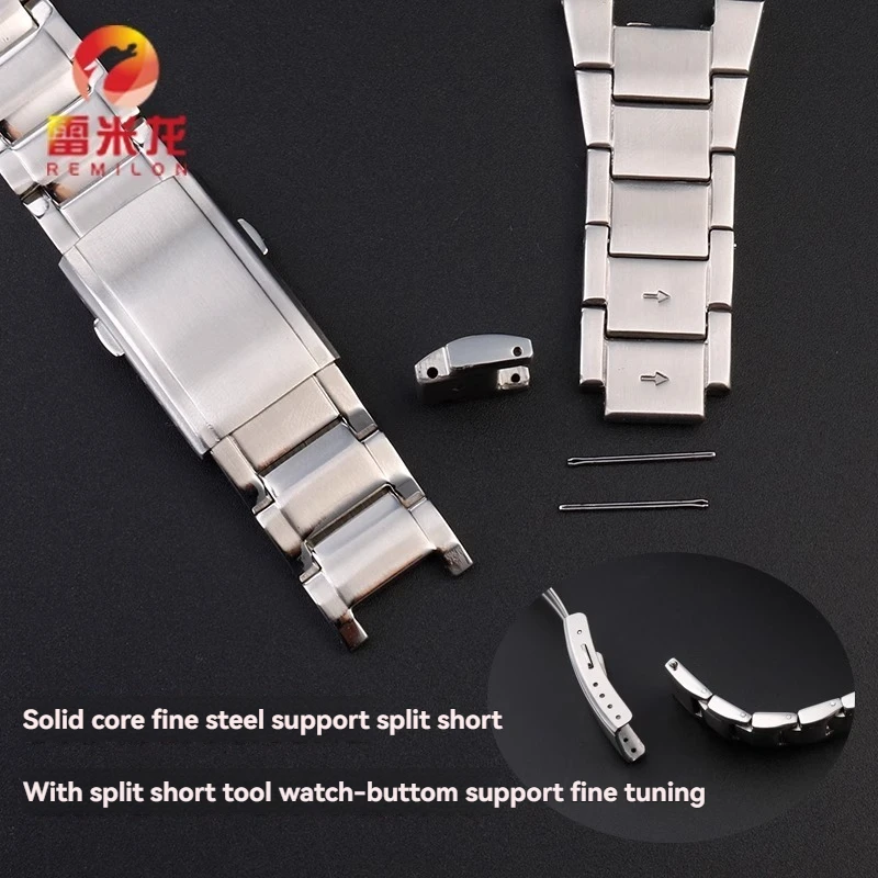 ل كاسيو G-SHOCK الصلب القلب GST-B500 GST-B500AD/BD/D الرجال الفولاذ المقاوم للصدأ حزام الساعات المعادن ساعة رياضية سلسلة فضي أسود