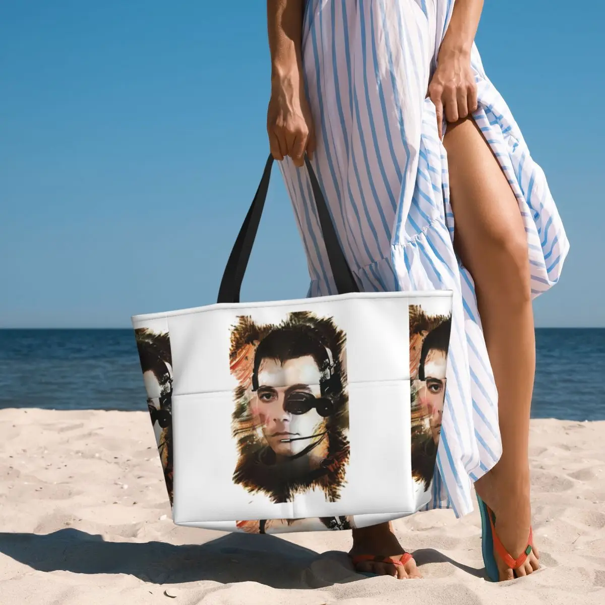

Universal Soldier Jean Claude Van Damme Beach Tote Bag Sport Gym Yoga Duffle Large Tote Bag Women Travel Bag Fitness bag