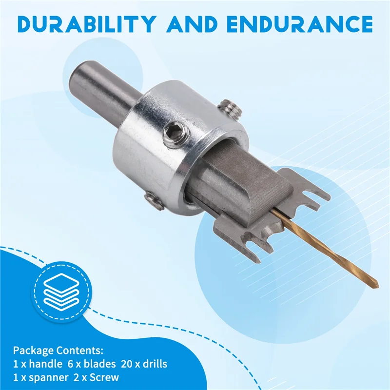 

A11E-30 PCS Ring Drill Bit Set, 16-21 Mm Blades Wood Ring Drill Bit Wooden Ring Maker Steel Wood Bead Drill Bit
