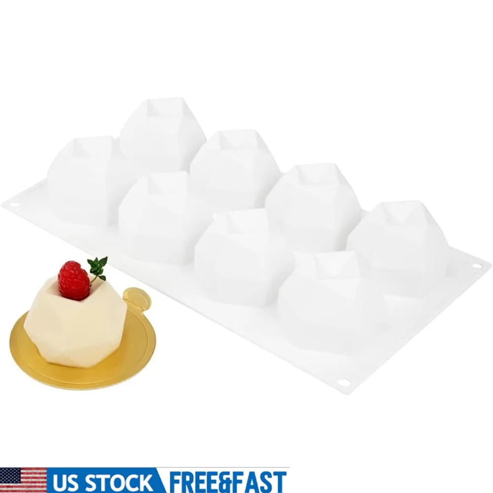 

Силиконовая форма для выпечки с алмазной сферой, 8-компонентная форма для изготовления шоколадных конфет, форма для десертов, кондитерских изделий, кухонный инструмент для выпечки