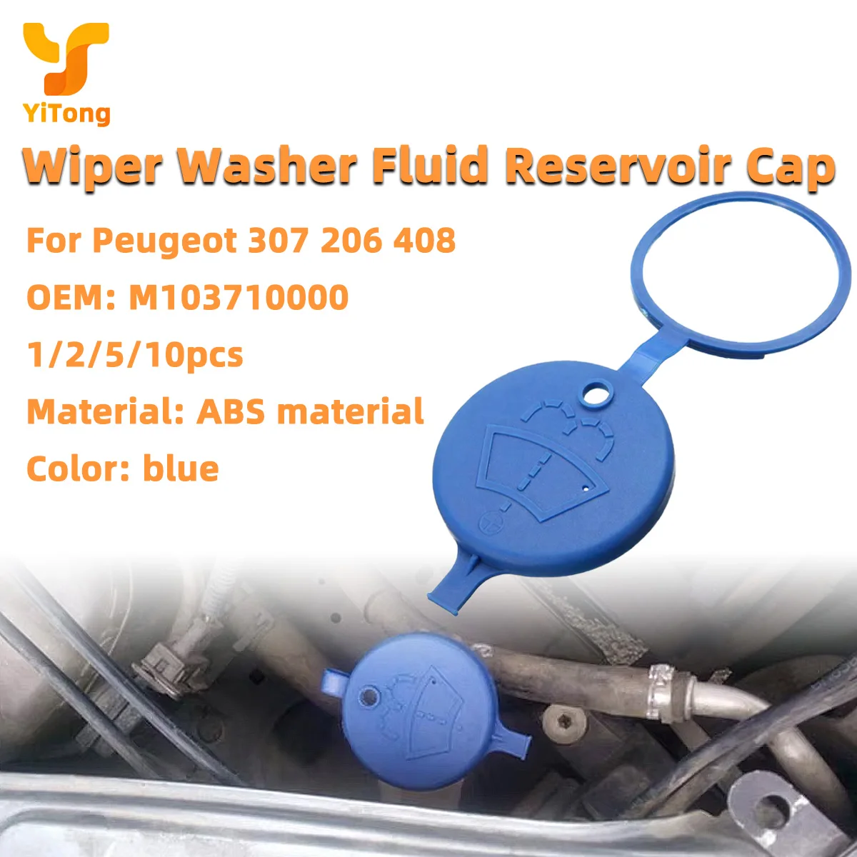 

Yitong OEM M103710000 Quality Car Windshield Washer Fluid Reservoir Cap Leak Proof Fit For Peugeot 206 Auto Replacement Parts