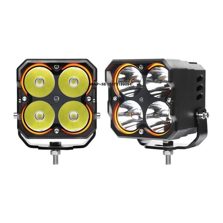 

Latest 4inch 288W Square 20000 Lumen Led Offroad Driving Light With Amber Drl for 4X4 SUV PICK-UP TRUCK Fog Light