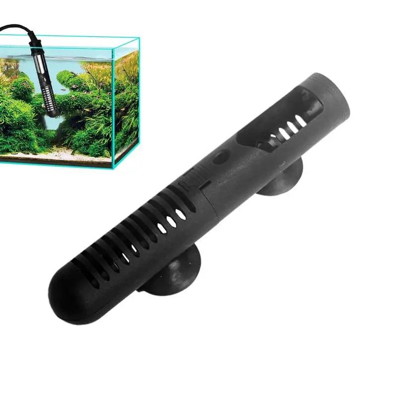 Aquarium Fish Tank Heater Protective Case Detachable Thermostatic Heating Rod Cover w/ Suction Cups Fish Tank Aquarium Accessory