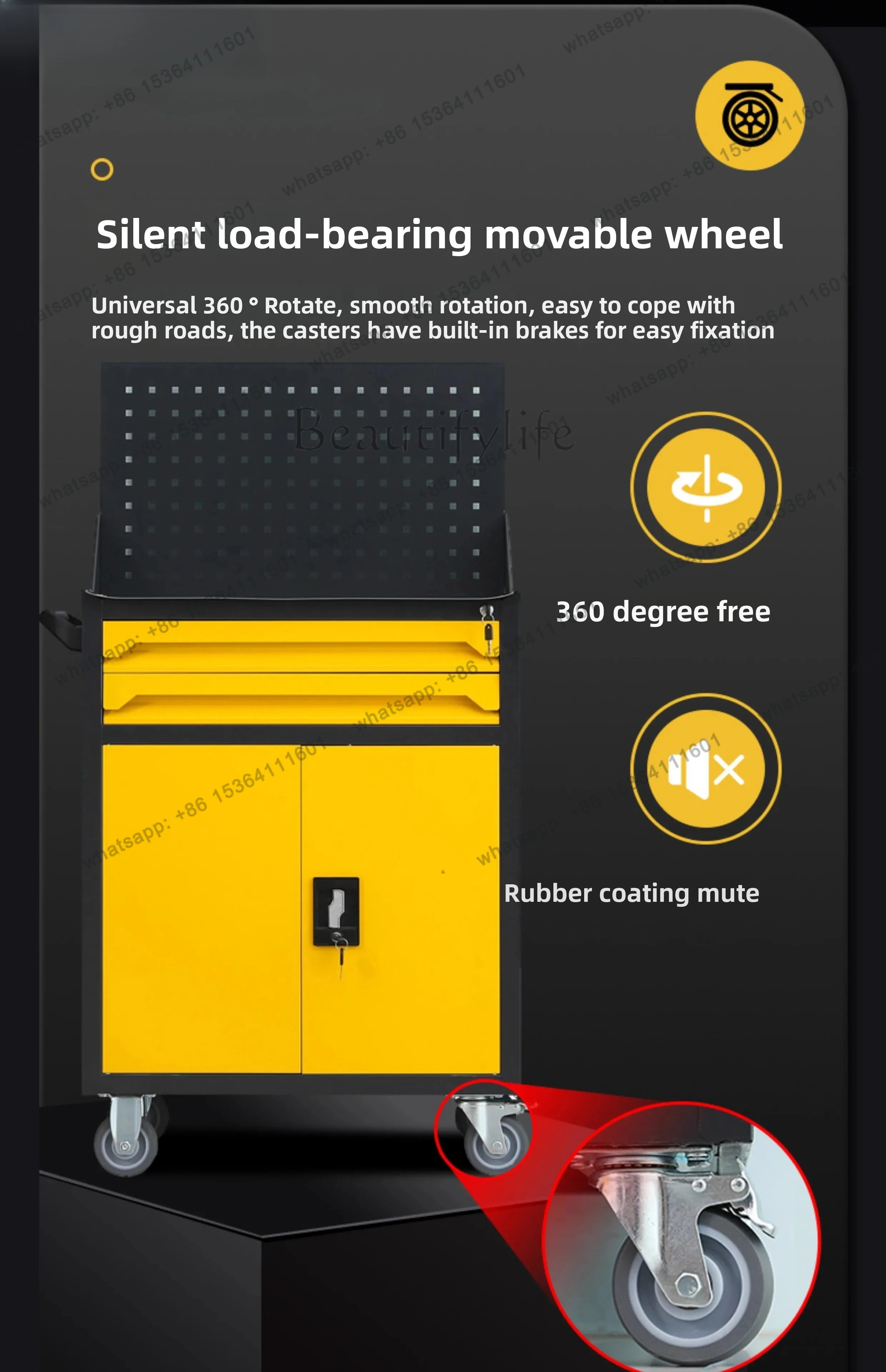 Workshop Mobile Trolley Auto Repair Warehouse Factory Workbench Industrial Heavy Duty Hardware Tool Cabinet