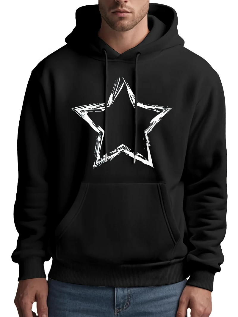 

2025 Autumn and Winter Men's Heavyweight Hooded Sweatshirt - Print Pullover Hoodie High-end Luxury Is for Both Men and Women Top