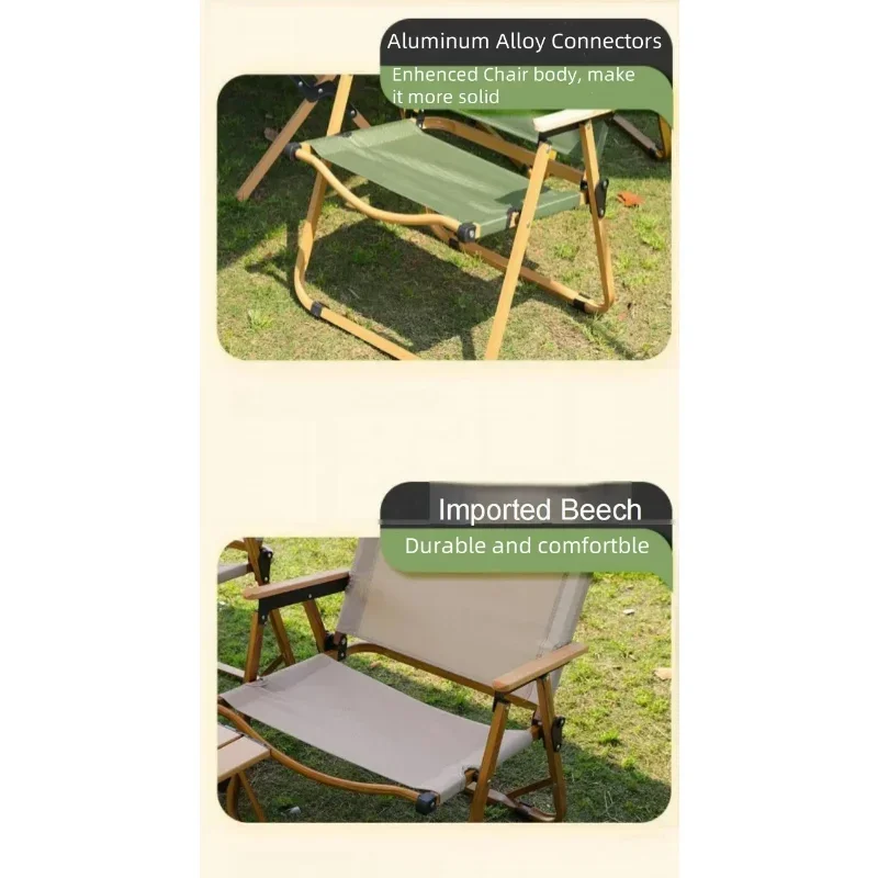 PoeticExist Custom Logo LightWeight Kermit Beach Chair Outdoor Furniture For Picnic Hiking Folding Chair Camping Chair