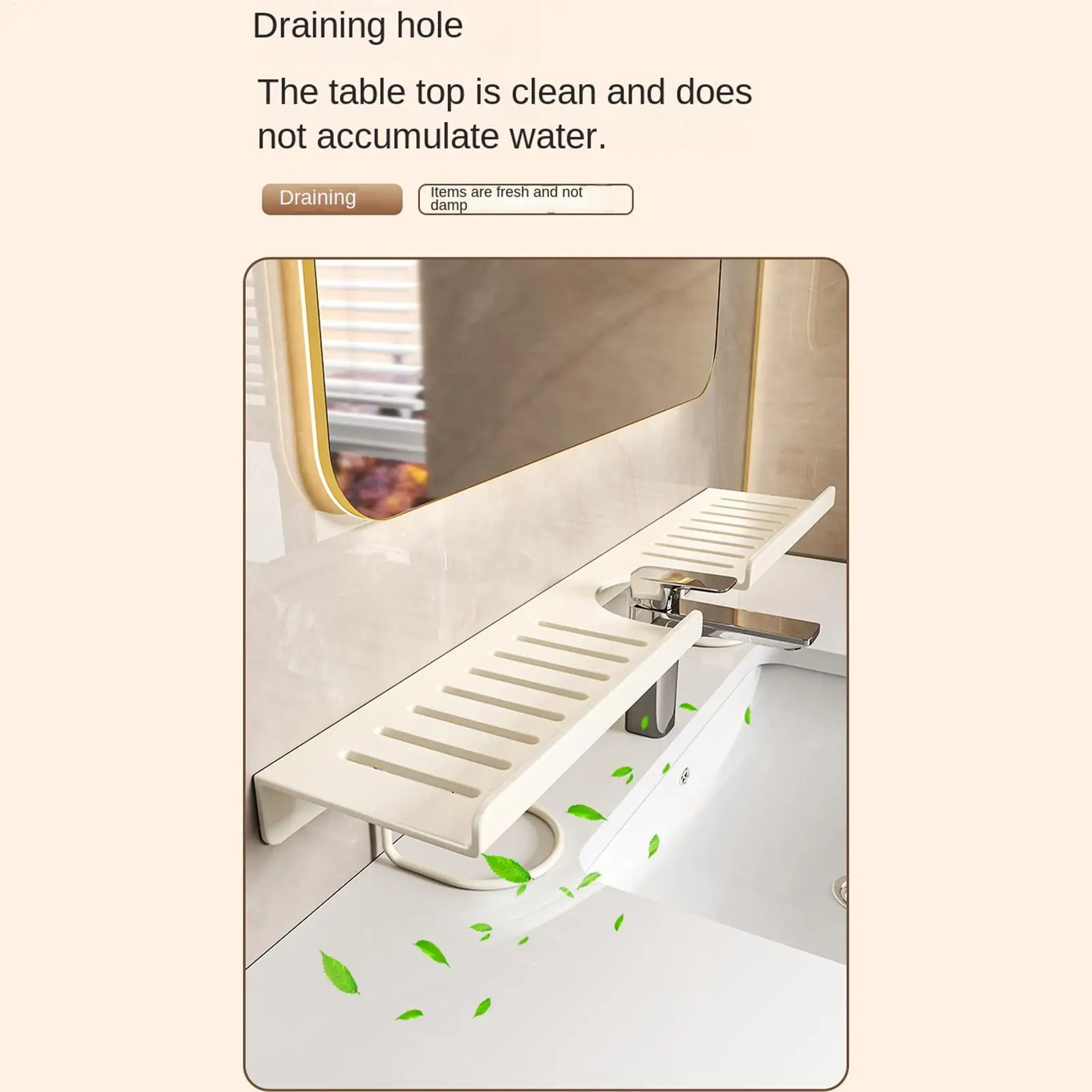 

Faucet Storage Rack No-Drill Carbon Steel Kitchen Drying Removable Faucet Shelf Bathroom Storage For Soap Sponge Brush Utensil