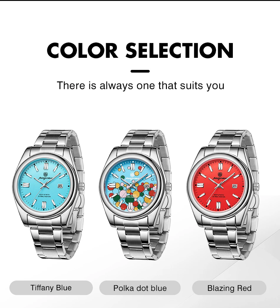 PAAZOMU Herren Luxus-Armbanduhr Wasserdicht Leuchtend mit Datumsanzeige Edelstahl Männeruhr Sport Mode Herren Quarzuhren – Detail 7
