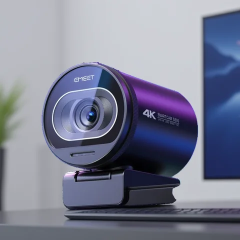 Webcam 4K Streaming Web Camera 1080P 60FPS USB Camera EMEET S600 Autofocus Living Stream Camera With Mics for Tiktok/YouTube