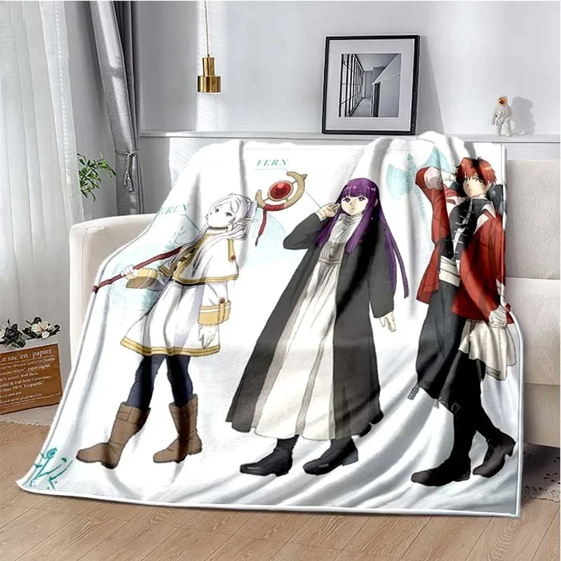 Anime Frieren:Beyond Journey's End printed blanket Sofa bed throw blanket Flannel children adults home blanket Portable Gifts