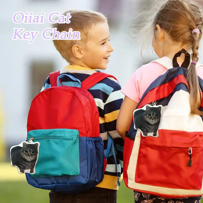 

Car Cat Key Chain Funny Rotating Kitty Keychain Unique Headset Pendant W/Voice/NO Voice Backpack Charm Security Keyring For Bag