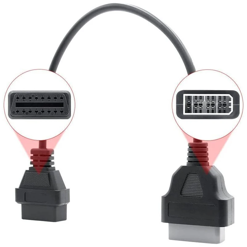14 Pin To 16 Pin OBD Adapter Cable For Nissan Vehicles ELM327 Diagnostic Scanner Extension Tool
