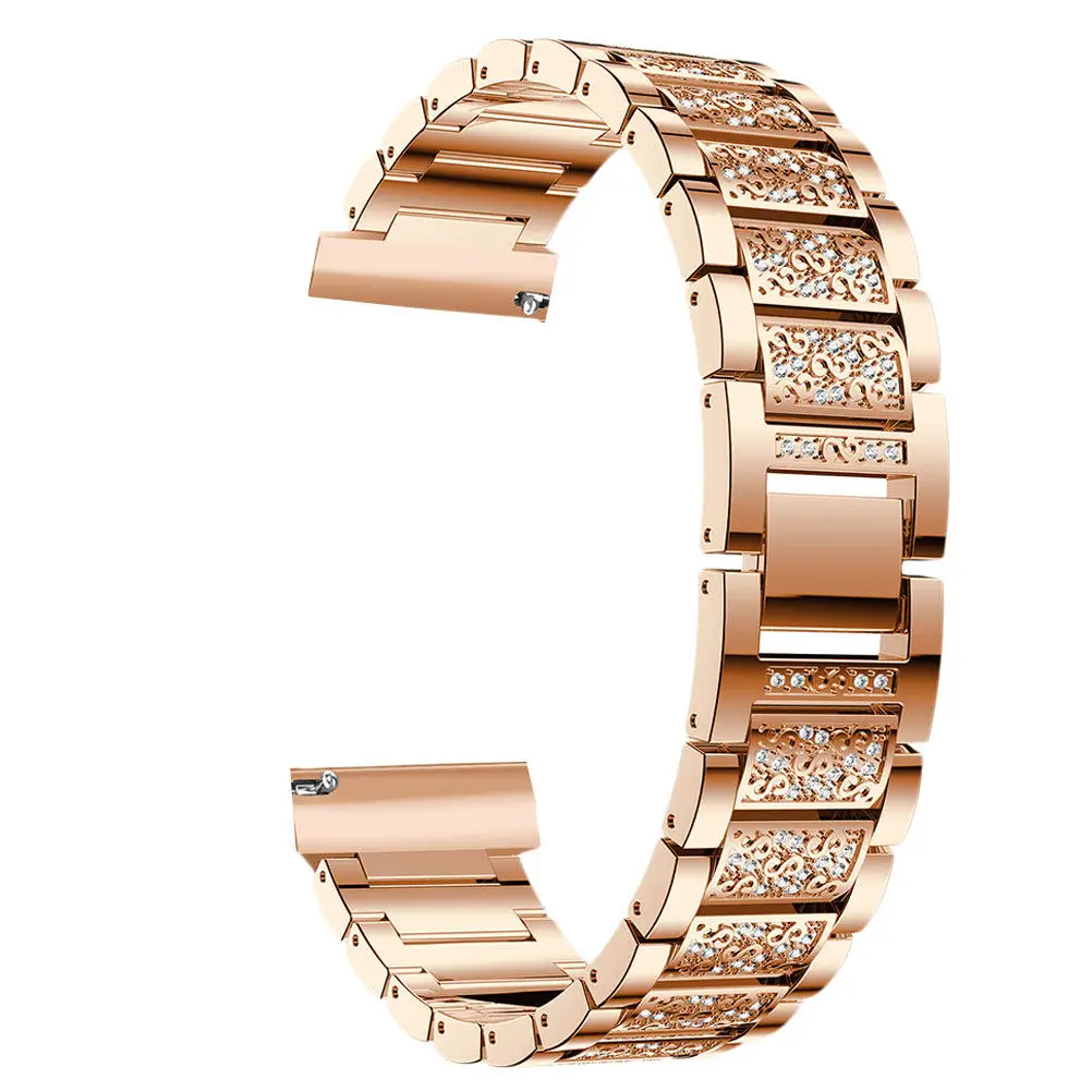 Pulseira de Relógio de Metal em Aço Inoxidável Dourado Rosé para Uso Diário, Confortável, Ajuste Seguro, Pulseira Personalizada e Fashion