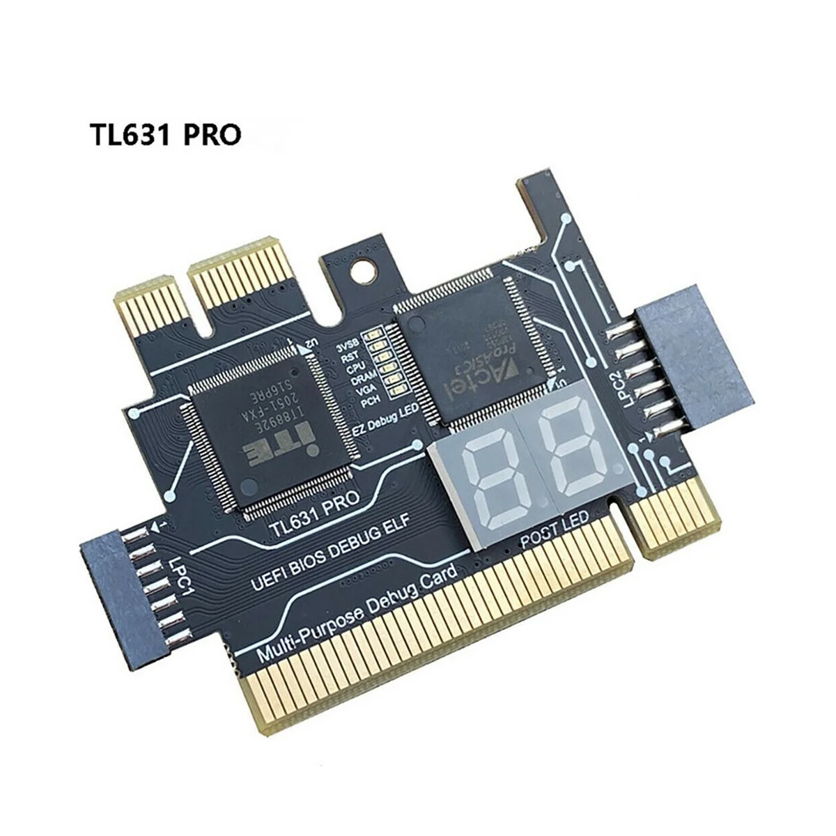 بطاقة تشخيص TL631 Pro + بطاقة توسيع ، PCI-e ، لوحة أم صغيرة PCI-e ، متعددة الوظائف
