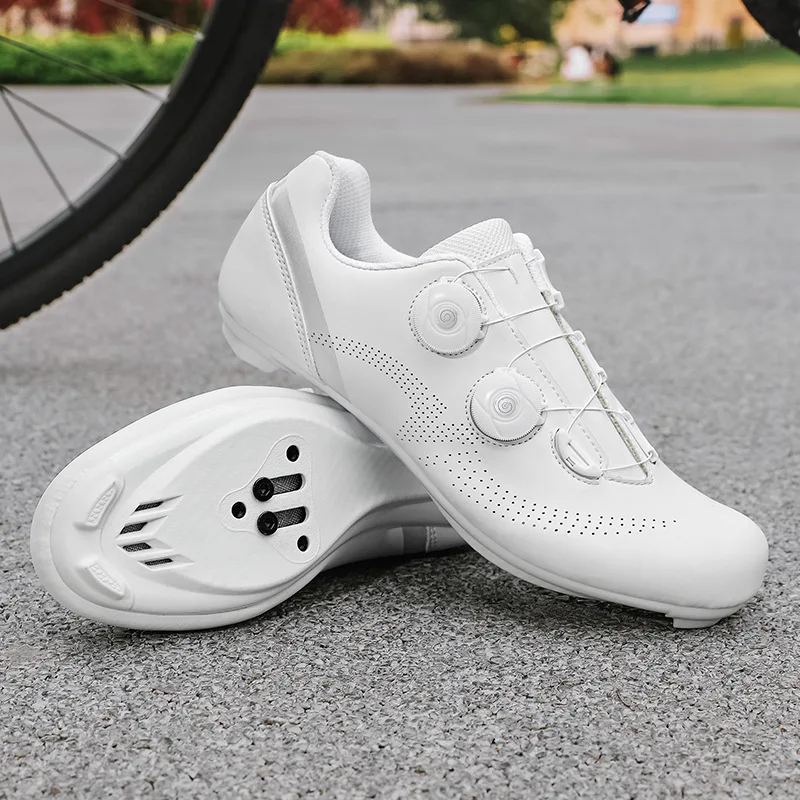 

Breathable Cycling Shoes with Dual Rotating Buckle, Non-slip Outsole, Lightweight Design for Men Women Road & Mountain Biking